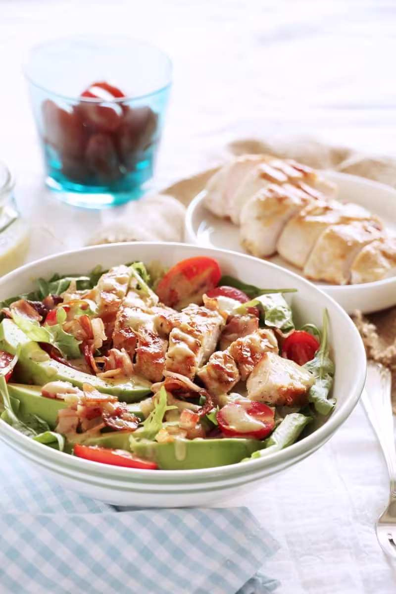 chicken bacon avocado salad 1